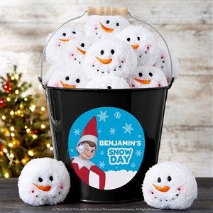 The Elf on the Shelf® Snowball Personalized Large Metal Bucket-Black - 44161-BL