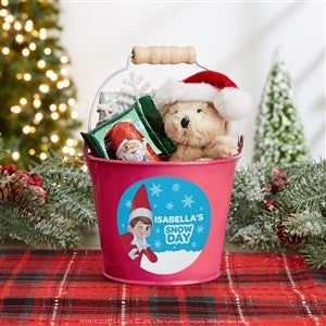 The Elf on the Shelf® Snowball Personalized Mini Metal Bucket-Pink - 44161-P