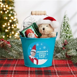 The Elf on the Shelf® Snowball Personalized Mini Metal Bucket-Turquoise - 44161-T
