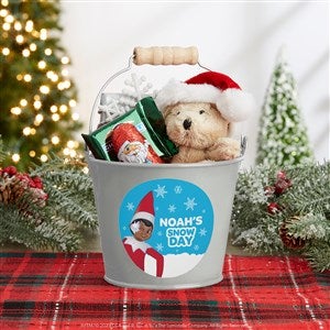 The Elf on the Shelf® Snowball Personalized Mini Metal Bucket-Silver - 44161-S