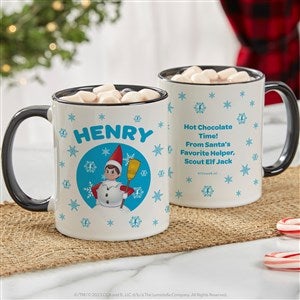 The Elf on the Shelf® Snowball Personalized Christmas Mug 11 oz.- Black - 44163-B