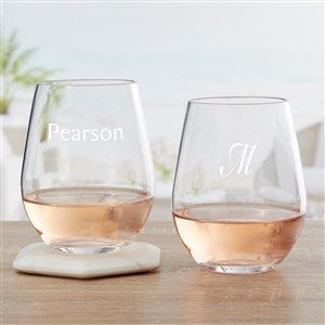 Classic Celebrations Engraved Tritan Unbreakable Stemless 16 oz. Wine Glass - 44165-SW