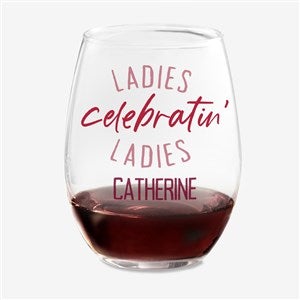 Galantines Day Personalized Valentines Day Stemless Wine Glass - 44441-S