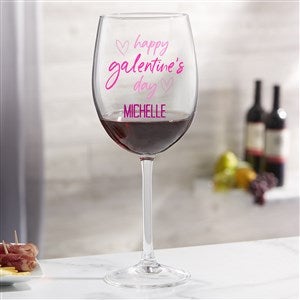 Galantine's Day Personalized Valentine's Day Red Wine Glass - 44441-R