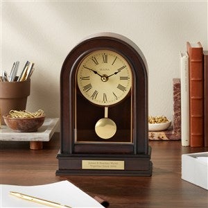 Engraved Bulova Hardwick Arch Clock