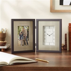 Engraved Bulova Winfield Frame Milestone Clock