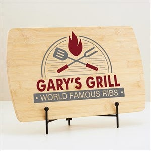 The Grill Personalized Wood Cutting Board
