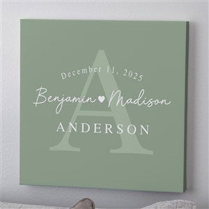 Simply Us Personalized Wedding Canvas Print - 16