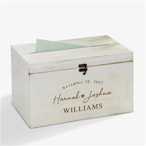 Simply Us Engraved Wedding Wood Keepsake Card Box - 44682