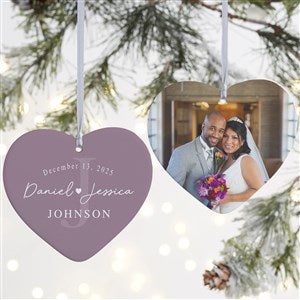 Simply Us Personalized Wedding Heart Ornament- 4