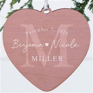 Simply Us Personalized Wedding Heart Ornament- 4