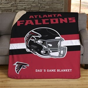 NFL Atlanta Falcons Helmet Personalized 60x80 Sherpa Blanket - 44762-SL