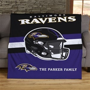 NFL Baltimore Ravens Helmet Personalized 60x80 Plush Fleece Blanket - 44763-FL