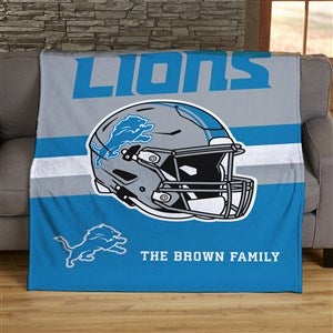 NFL Detroit Lions Helmet Personalized 60x80 Plush Fleece Blanket - 44766-FL