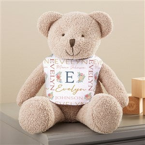 Blooming Baby Girl Personalized Plush Teddy Bear - 44910