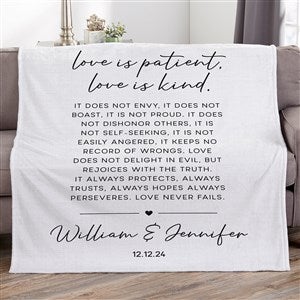 Love is Patient Personalized 50x60 Plush Fleece Blanket - 44949