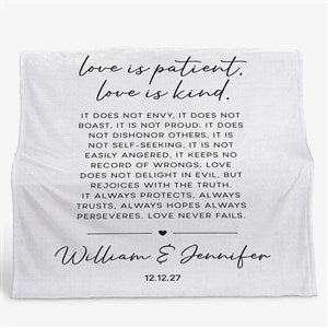 Love is Patient Personalized 50x60 Plush Fleece Blanket - 44949
