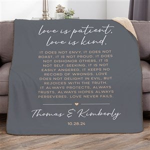 Love is Patient Personalized 60x80 Sherpa Blanket - 44949-SL
