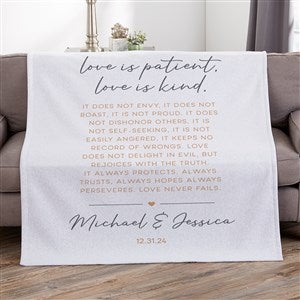 Love is Patient Personalized 50x60 Sweatshirt Blanket - 44949-SW