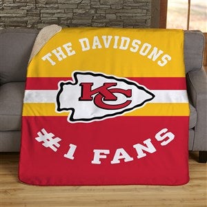 NFL Classic Kansas City Chiefs Personalized 50x60 Sherpa Blanket - 45052-S