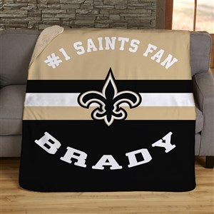 NFL Classic New Orleans Saints Personalized 60x80 Sherpa Blanket - 45055-SL