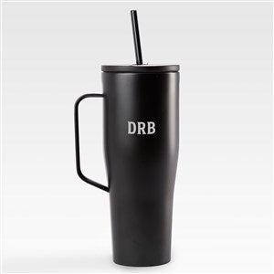 Corkcicle Engraved Monogram Cold Cup with Handle - 30oz Black - 45153-MB