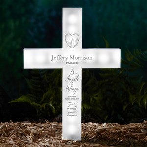 On Angel's Wings Personalized Solar Outdoor Garden Stake - 45338