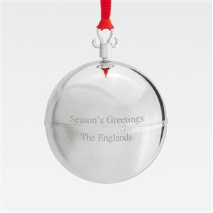 Engraved Musical Metal Ball Ornament - 45404