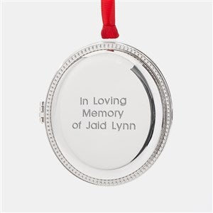 Engraved Memorial Beaded Locket Ornament - 45465