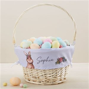 Easter Girl Bunny Personalized Easter Basket - Natural - 45540-N