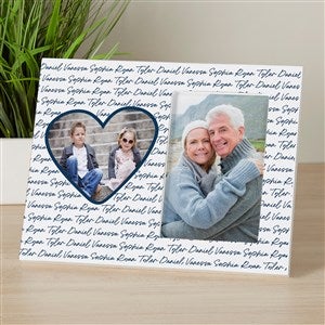 Family Heart Photo Personalized Off-Set Picture Frame - 45777