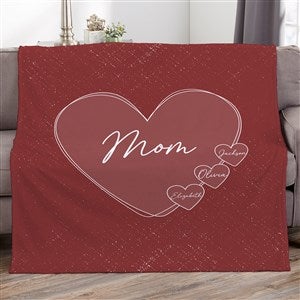 A Mother's Heart Personalized 60x80 Plush Fleece Blanket - 45853-L