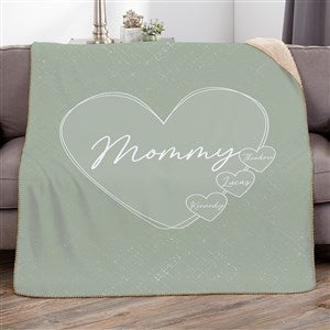A Mother's Heart Personalized 50x60 Sherpa Blanket - 45853-S
