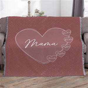 A Mother's Heart Personalized 50x60 Woven Throw - 45853-A