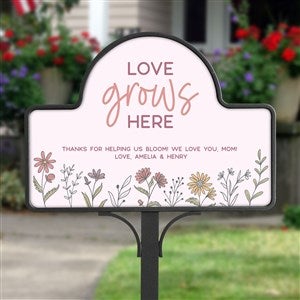 Love Blooms Here Personalized Magnetic Garden Sign - 45892-M