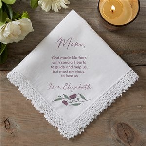 Floral Message For Mom Personalized Handkerchief - 45895