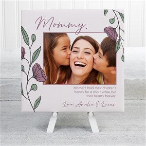 Floral Message for Mom Personalized Tabletop Canvas Print- 5½ x 5½ - 45897-5x5