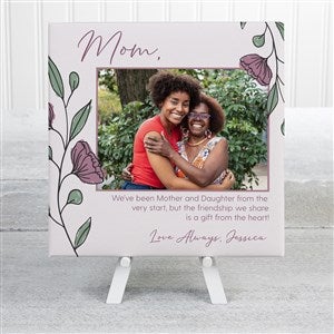 Floral Message for Mom Personalized Tabletop Canvas Print- 8