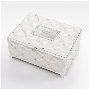 Engraved Diamond Quilted Jewelry Box - 46100