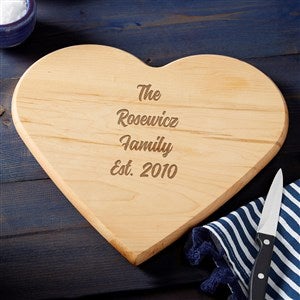 Engraved Heart Shaped Cutting Board - 46556