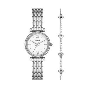 Engraved Fossil Carlie Watch & Bracelet Set - 46604