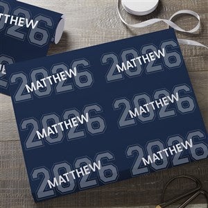 Collegiate Year Personalized Graduation Wrapping Paper Roll - 6ft Roll - 46773-M