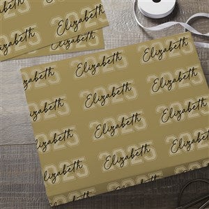 Collegiate Year Personalized Graduation Wrapping Paper Sheets - 46773-S