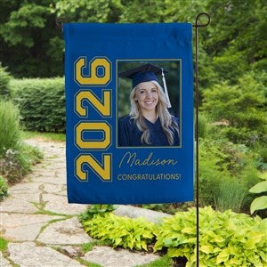 Collegiate Year Personalized Photo Graduation Garden Flag - 46780