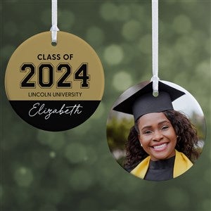 Collegiate Year Personalized Graduation Ornament- 2.85