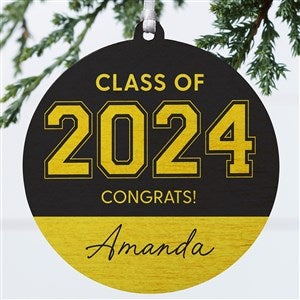 Collegiate Year Personalized Graduation Ornament- 3.75