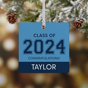 Collegiate Year Personalized Graduation Ornament- 2.75