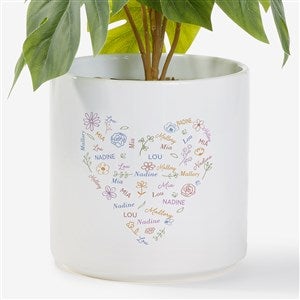 Blooming Heart Personalized Outdoor Flower Pot-Small - 46897-S