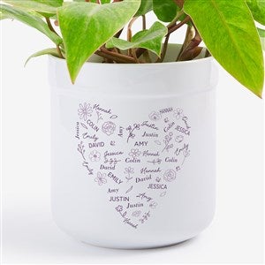 Blooming Heart Personalized Outdoor Flower Pot - 46897