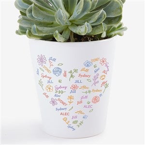Blooming Heart Personalized Mini Flower Pot - 46899